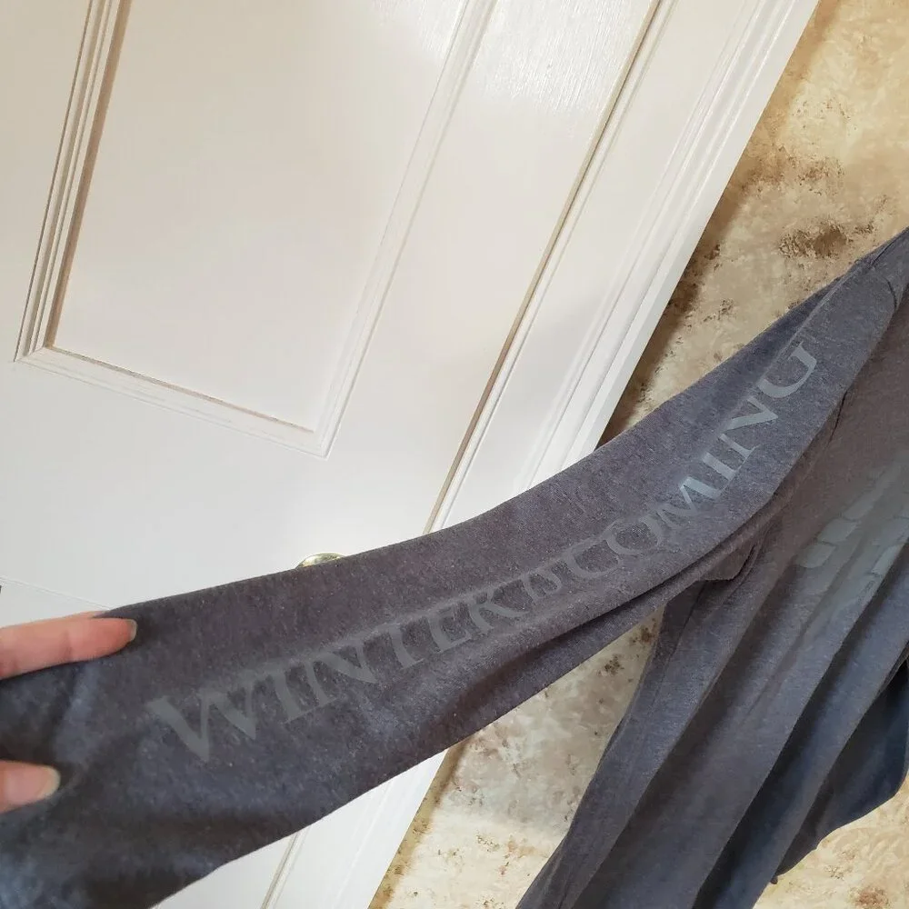 Winter Is Coming House Stark longsleeve grey shirt Game of Thrones - Picture 4 of 6
